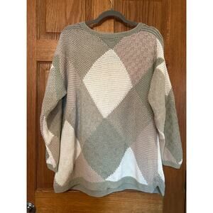 Hand knit sweater by Yarnworks size Large